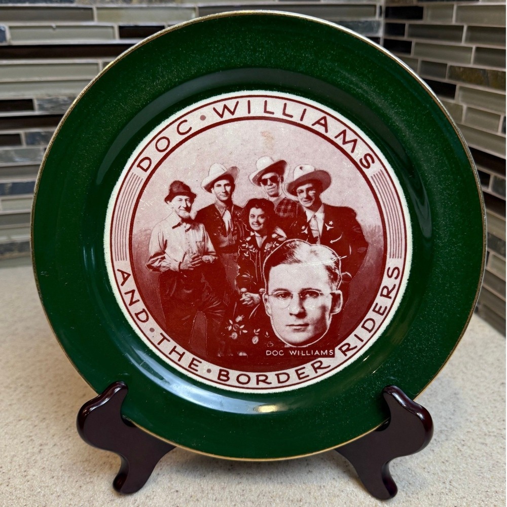 Vintage Doc Williams and The Border Riders Collector Plate 22K Gold Bel-Ar 9.25"